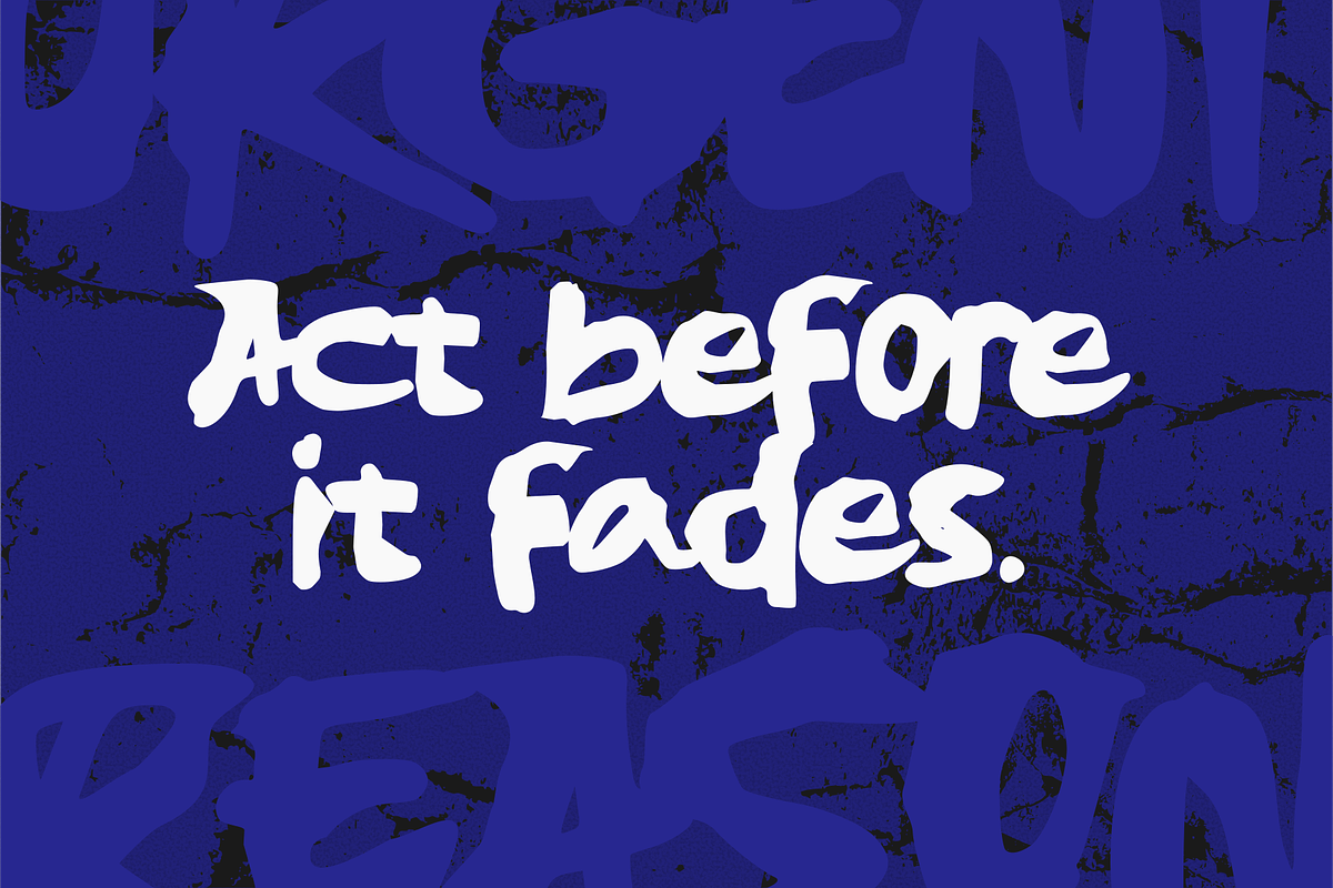 Urgent Reason, a Handwritten Font by Yktypstd (Photo 3 of 10)