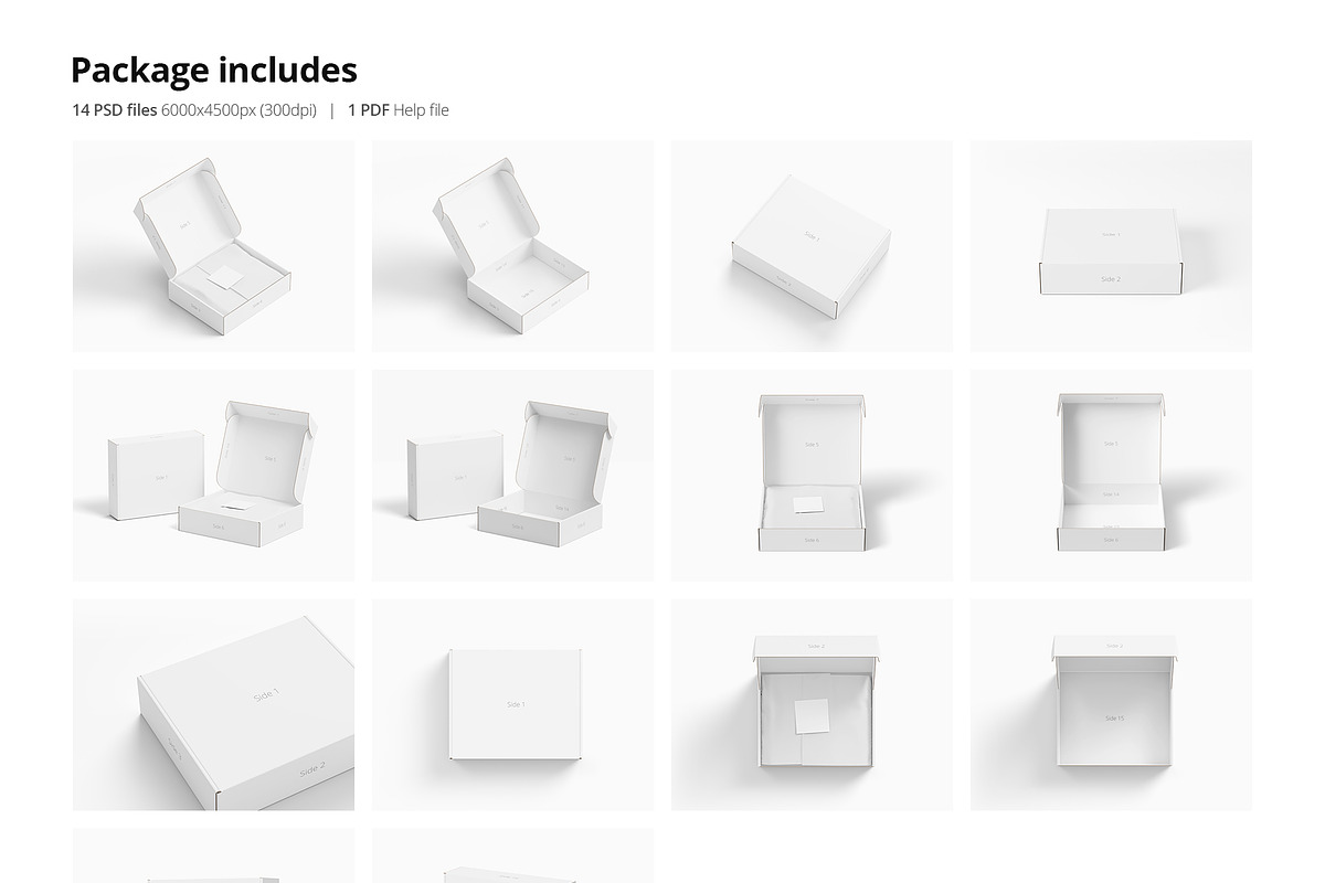 Shipping | Mailing Box Mock-up, a Cups & Container Mockup by WebAndCat (Photo 2 of 16)
