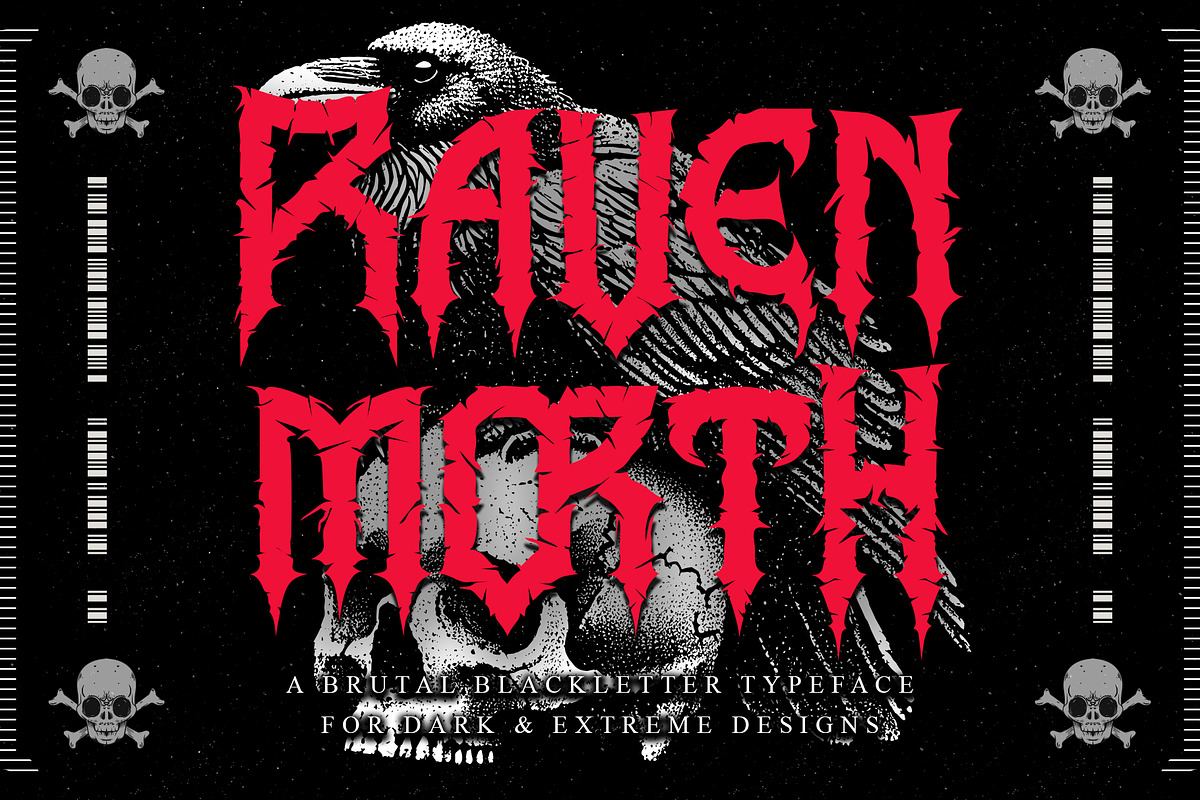 Ravenmorth – Black Metal Gothic Font, a Blackletter Font by Letterara (Photo 1 of 11)
