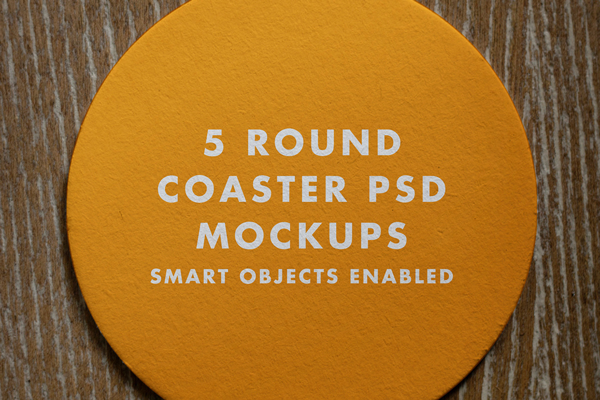 Round Coaster Mockup Pack, a Product Mockup by Jacob Waites (Photo 1 of 6)