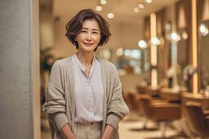 Smiling Mature Woman, a Person Photo by shahsoft