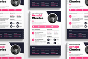 Pink Background Resume CV, a Resume Template by iDoodle Studio (Thumbnail 4 of 4)
