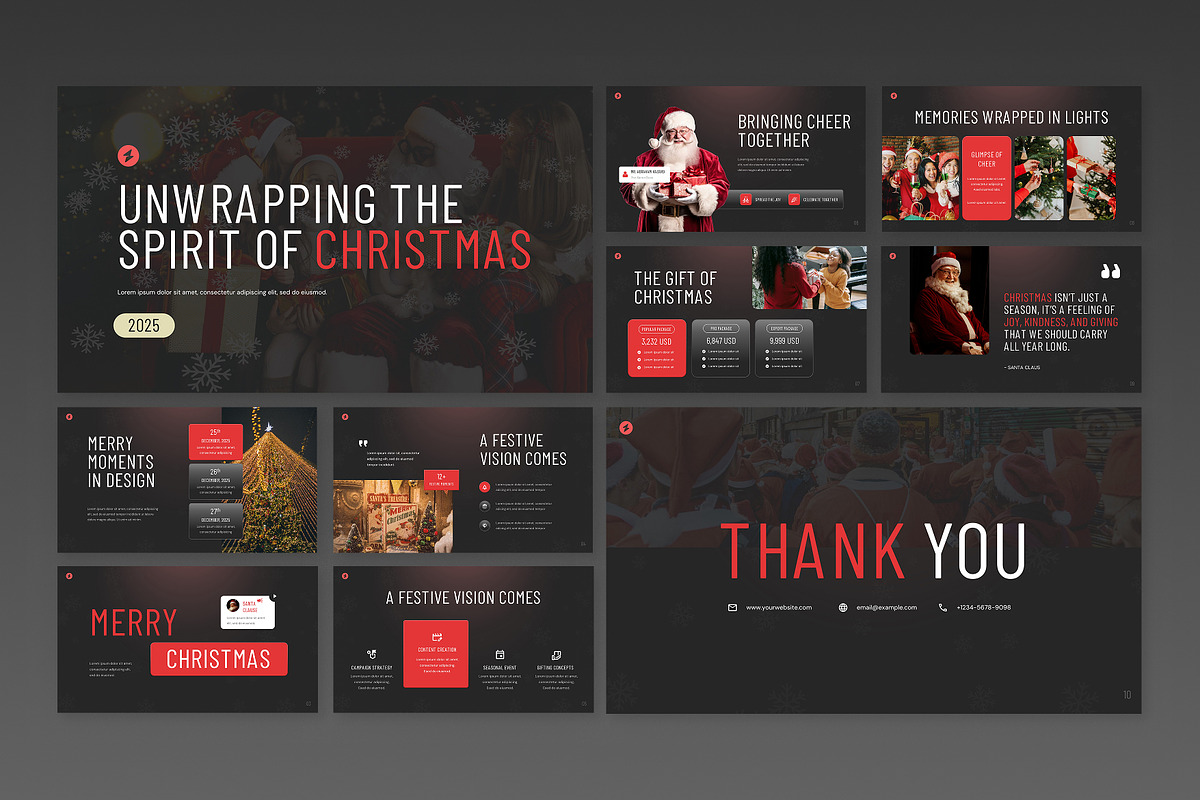 Christmas Themed Content PowerPoint, a Presentation Template by Antstheme (Photo 3 of 4)