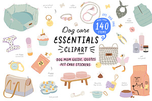Dog Care Essentials & Funny Quotes, an Object Graphic by Ruslana Lubenets