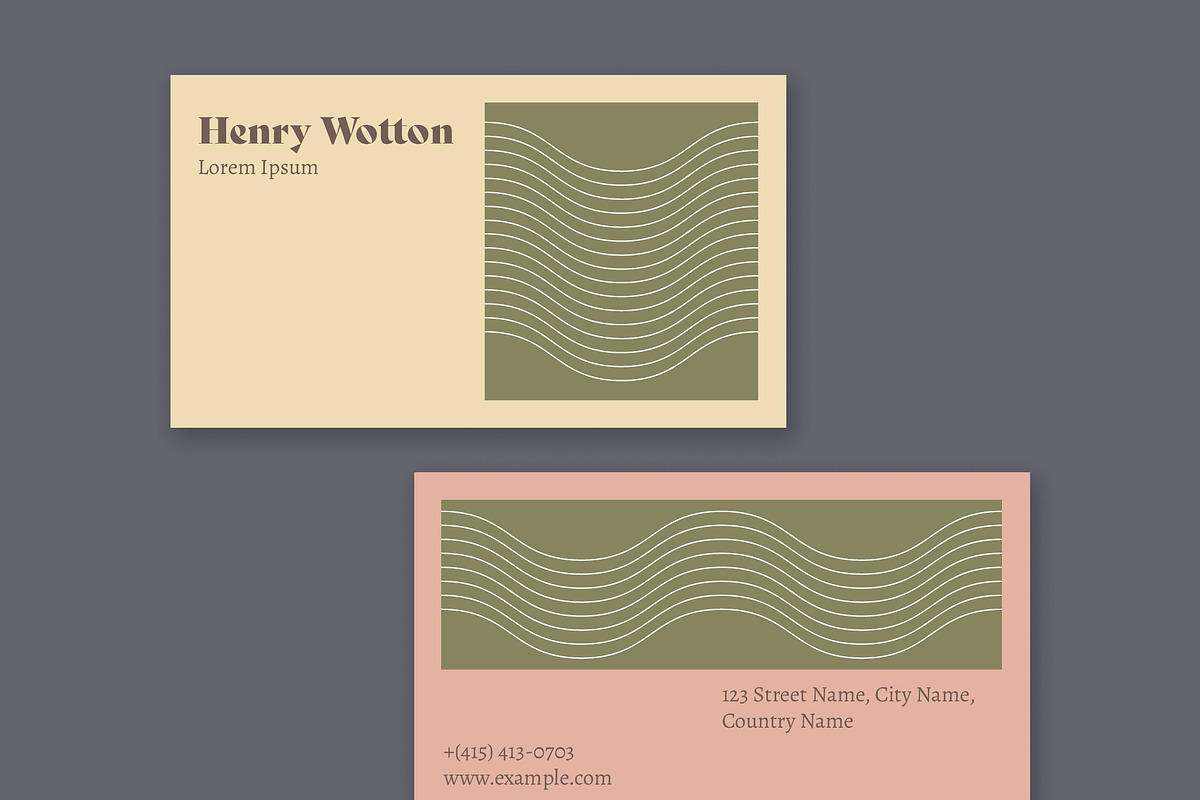 Yellow And Pink Business Card, a Business Card Template by wavebreak (Photo 2 of 2)