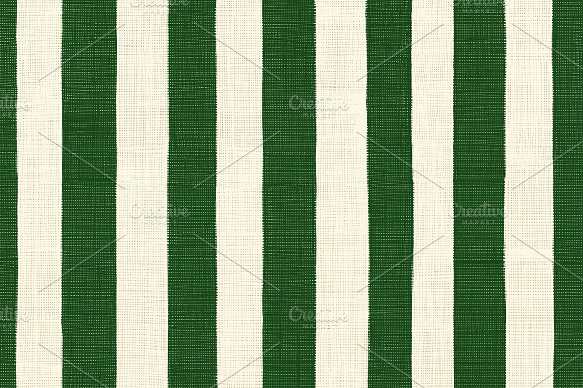 Seamless pattern green and white striped fabric background with, a Pattern Graphic by Studio ANNA
