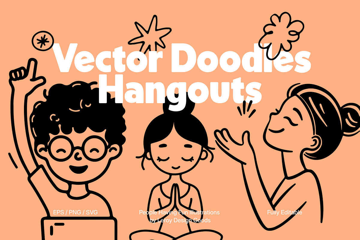 Vector Doodles People Sketch Set 1, a Graphic by LEROY Design (Photo 2 of 9)