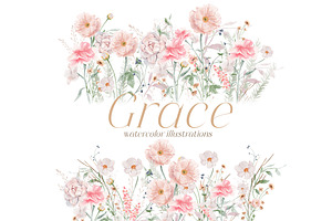 Wild Floral Illustrations - Grace