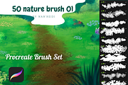50 Natural Procreate brushes, a Brush Add-On by Nan'Heidi (Thumbnail 1 of 4)