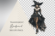 Reading ghost and Victorian witch, an Object Graphic by Invite to Clipart (Thumbnail 7 of 7)