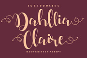 Dahllia Claire Script LS, a Script Font by GranzCreative (Thumbnail 1 of 20)