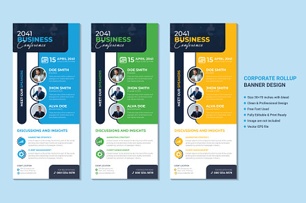 Conference Rollup Banner Design, a Poster Template by Rahul Datta