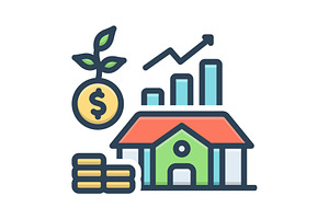 Investment finance color icon, a Duotone Icon by Creative priyanka