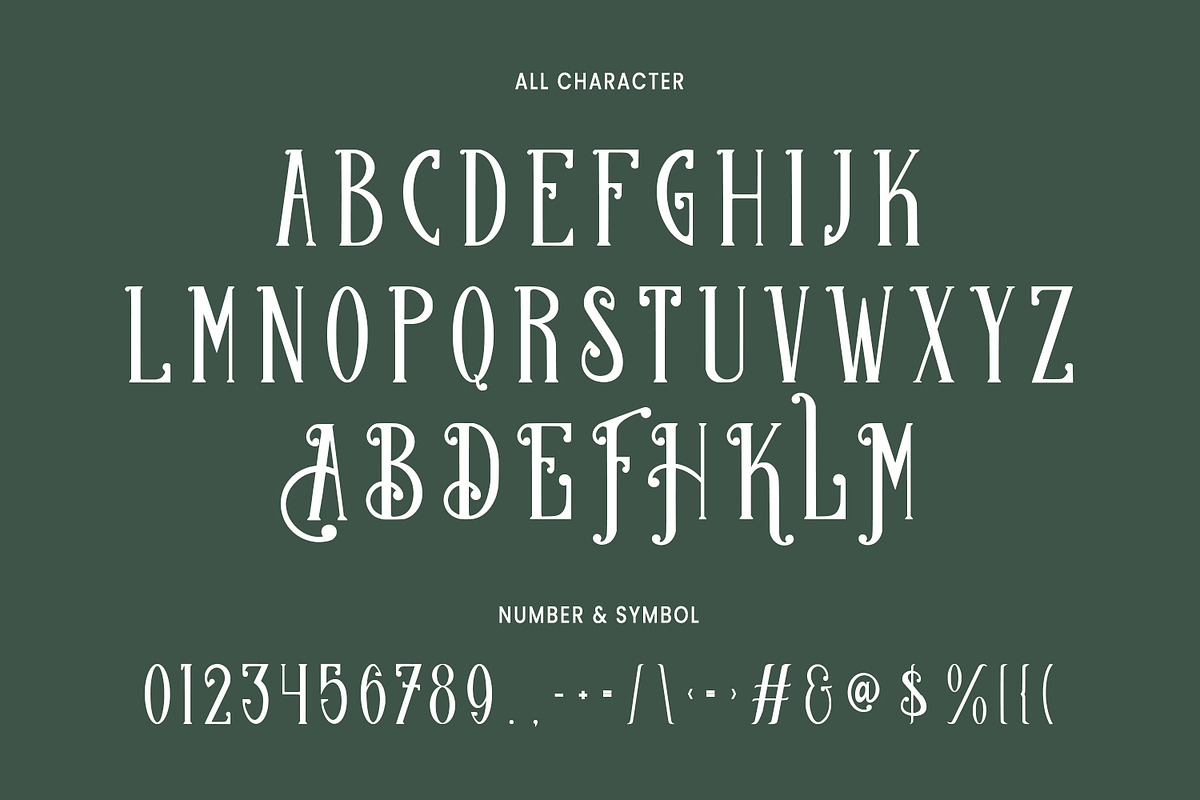 Molvicc Decorative Display Typeface, a Serif Font by Maulana Creative (Photo 4 of 7)