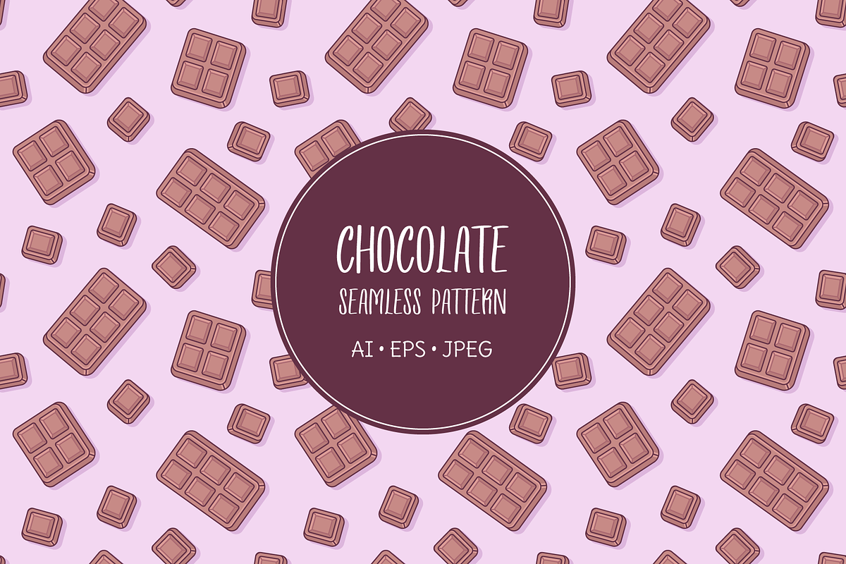 Chocolate bars seamless pattern, an Illustration by Cmeree (Photo 1 of 3)