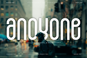Anoyone - Tall & Travel Display Font, a Sans Serif Font by QR Design Studio (Thumbnail 1 of 6)