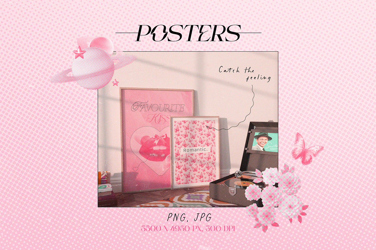 Pink Halftone Collage Elements, an Object Graphic by Animoon (Photo 15 of 19)