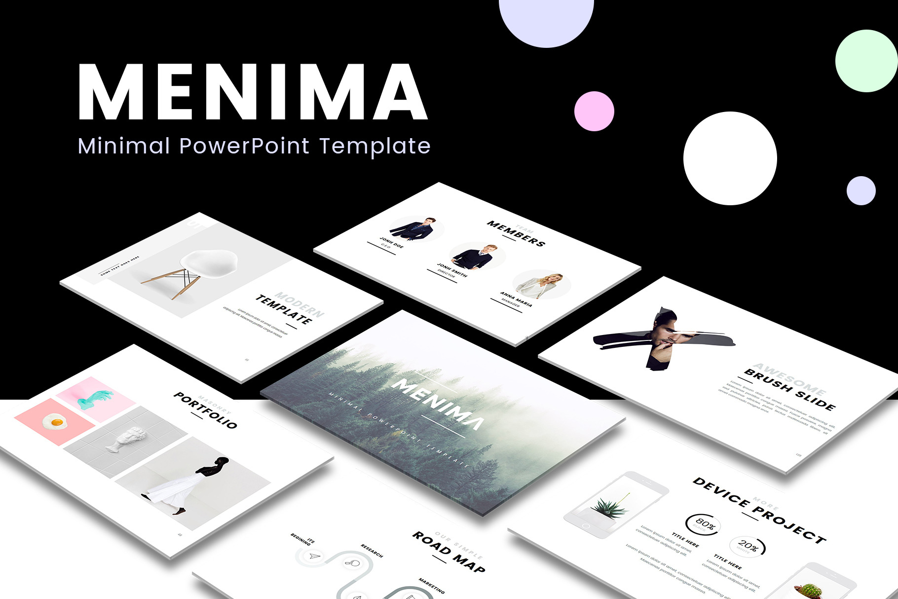 MENIMA Minimal PowerPoint Template, a Presentation Template by SlideStack
