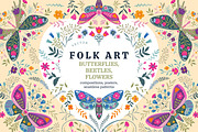 Folk Art Vector Collection, a Pattern Graphic by Molly art (Thumbnail 1 of 15)