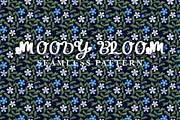 Moody Bloom Floral Seamless Pattern, a Pattern Graphic by Little Creative Scribbles (Thumbnail 1 of 8)