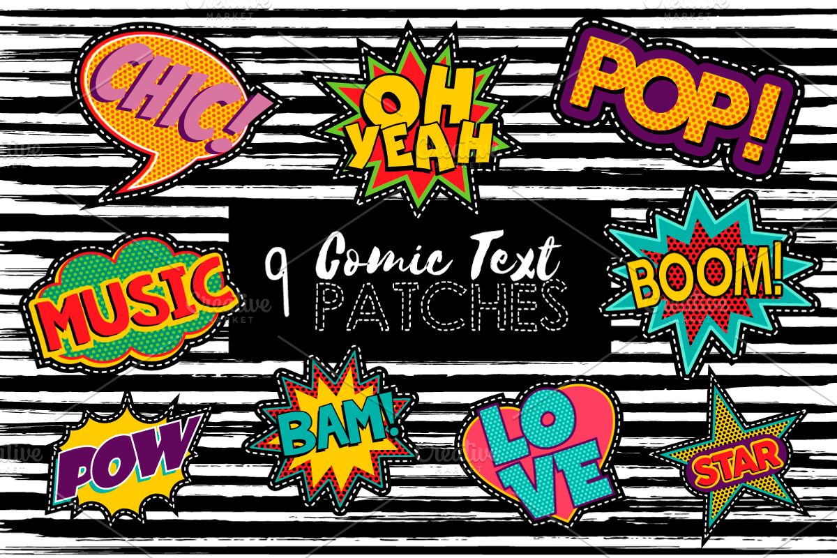 Trendy Patches: vintage 90's set!, a Graphic by Cienpies Design (Photo 7 of 8)