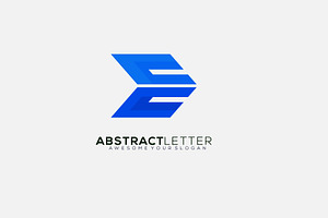 Letter E Design Icon Gradient Color