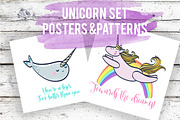 Unicorn set, a Pattern Graphic by Vavavka (Thumbnail 1 of 14)