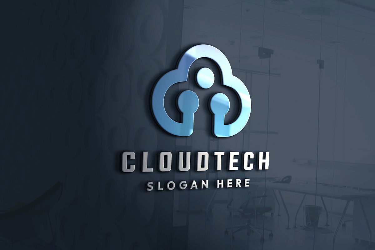 Digital Cloud Tech Logo, a Branding & Logo Template by Design_Planet (Photo 3 of 4)