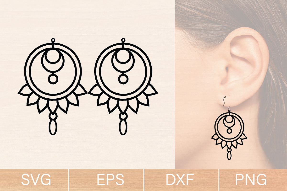 Summer Wood Earring SVG Bundle, an Object Graphic by jannatulpakhi (Photo 7 of 9)