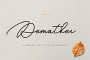 Demather Script, a Sans Serif Font by khurasan (Thumbnail 1 of 6)