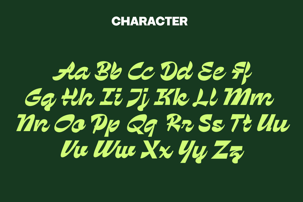 Dx Aiter - Bold Modern Typeface, a Script Font by Dirtyline Studio (Photo 2 of 13)