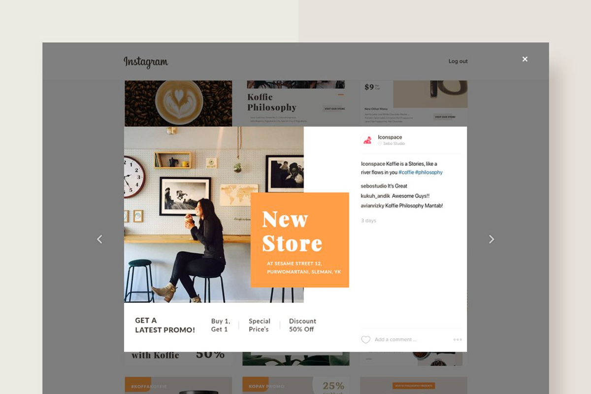 Coffe - Coffe Instagram Template, a Social Media Template by Designspace (Photo 6 of 8)