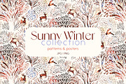 Sunny Winter: patterns & posters, a Decorative Illustration by Mona Ahmed (Thumbnail 1 of 10)