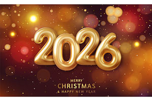 3d Happy New Year 2026 background., an Object Illustration by ModVector