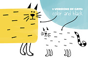 Abstract CATS Cliparts, an Animal Illustration by Panna Limon Store (Thumbnail 7 of 8)