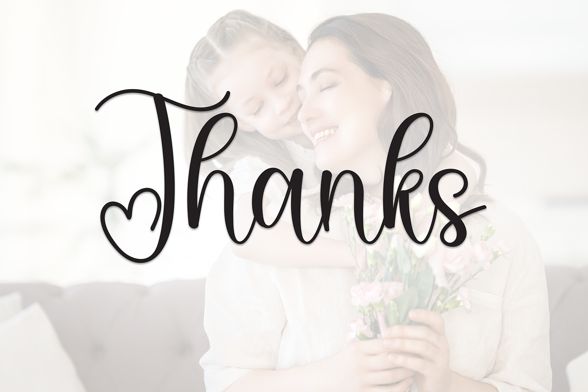 Mothersday | Script Font, a Handwritten Font by Scratchones (Photo 9 of 9)