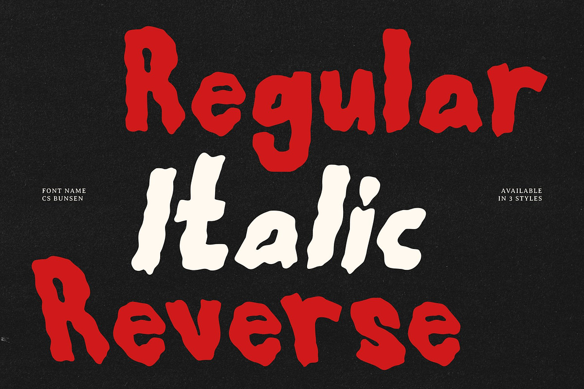 CS Bunsen – Vintage Horror Font, a Sans Serif Font by Craft Supply Co. (Photo 3 of 8)