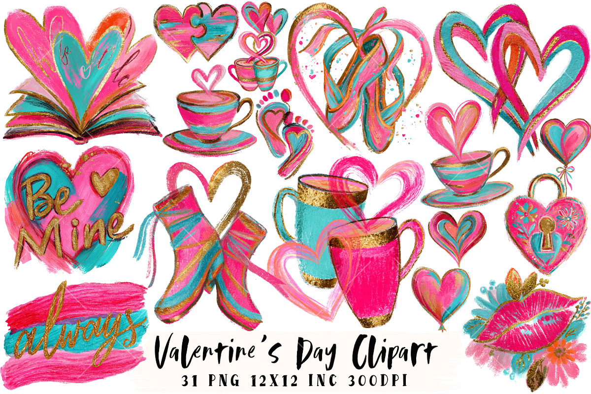 Valentine's Day Clipart, an Illustration by OK Design (Photo 1 of 6)
