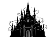 Fantasy Castle Silhouette, an Object Graphic by Creativeshirt (Thumbnail 9 of 20)