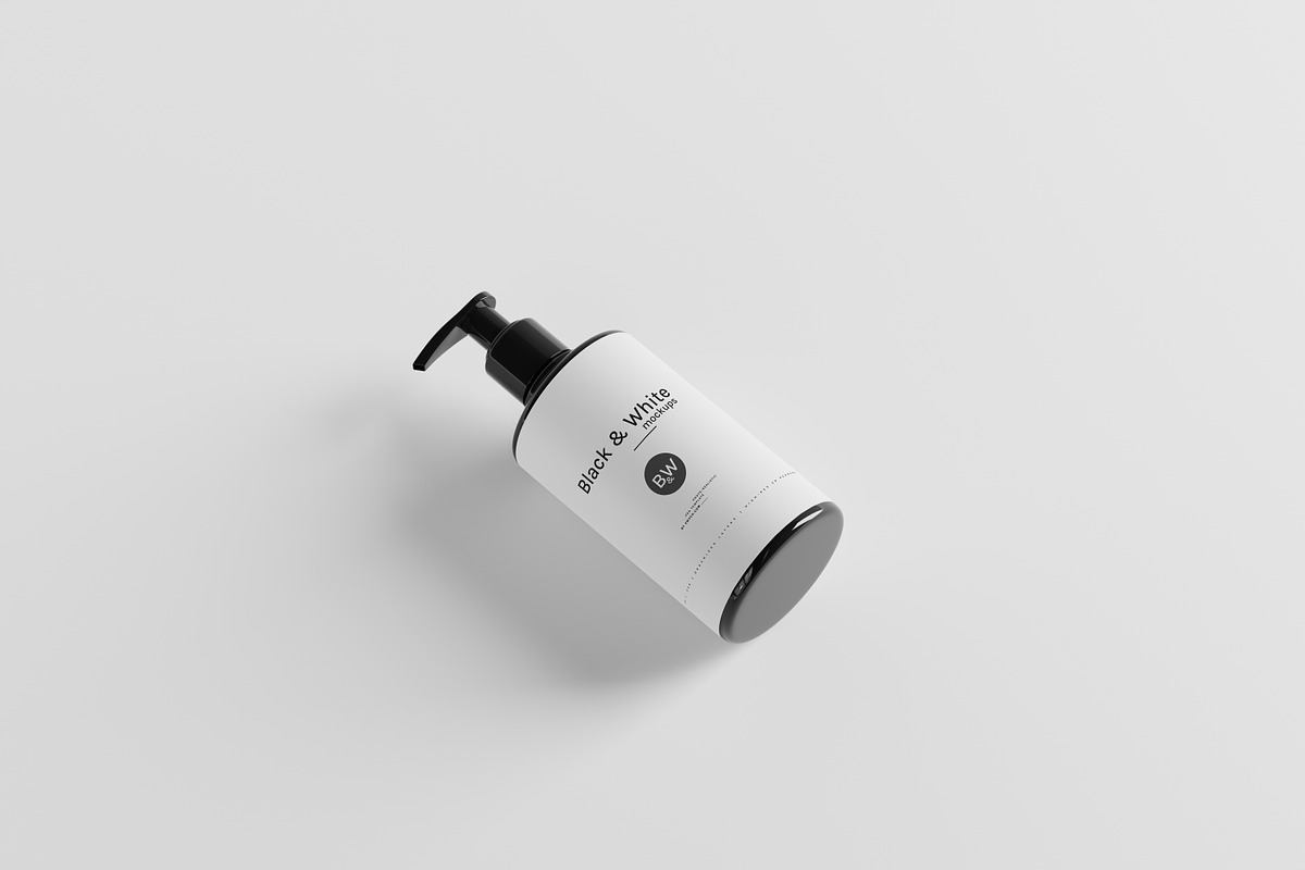 Black & White Mockups - Pump Bottles, a Packaging Mockup by pmvch (Photo 26 of 160)
