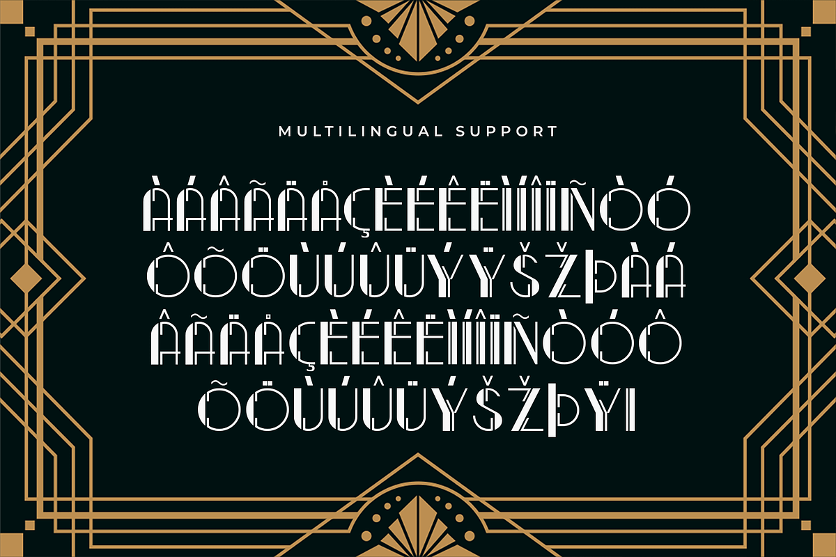Decogaze - Modern Art Deco Font, a Handwritten Font by overlaytemplates (Photo 5 of 5)