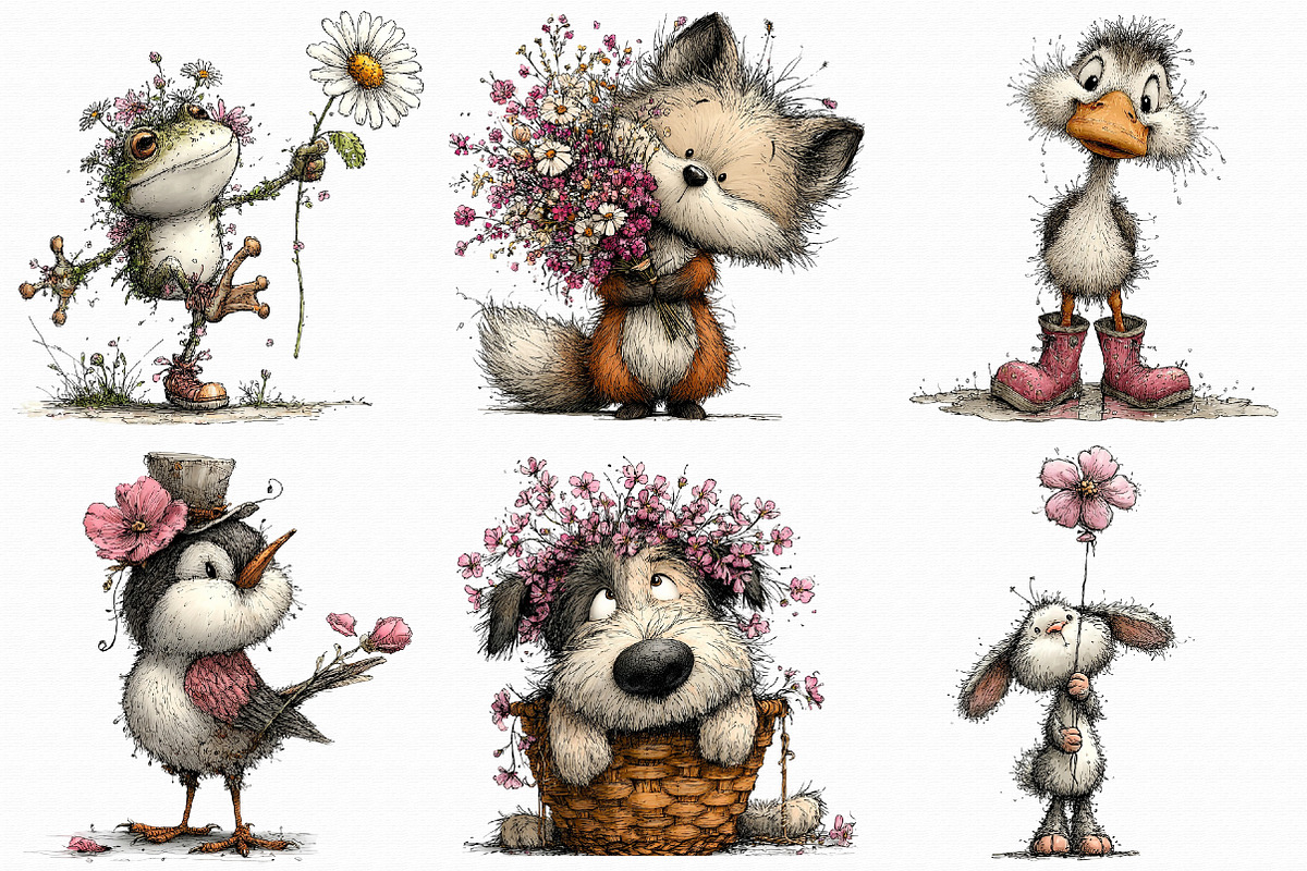 Whimsical Spring Clipart Collection, an Illustration by Libby Wishes (Photo 3 of 6)