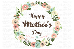Happy Mother's Day Wreath Floral