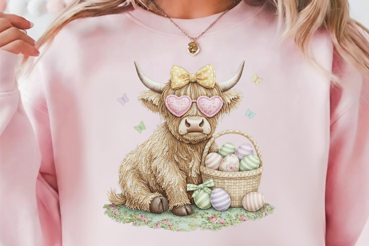 Highland Cow Floral Patchwork PNG, a Graphic by Vector Portal (Photo 2 of 8)