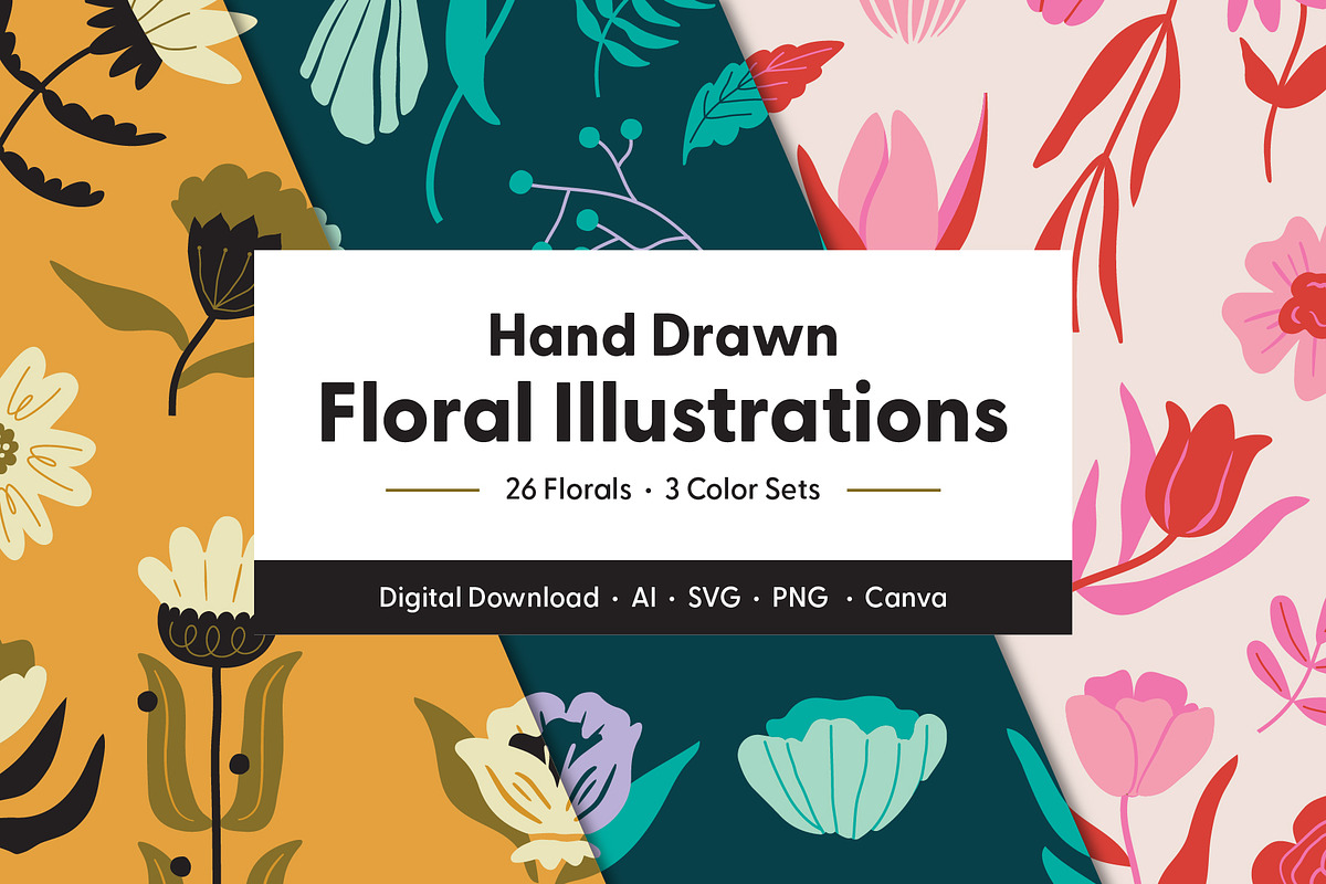 Hand Drawn Floral Illustrations, a Decorative Illustration by Sungy Side Up (Photo 1 of 9)