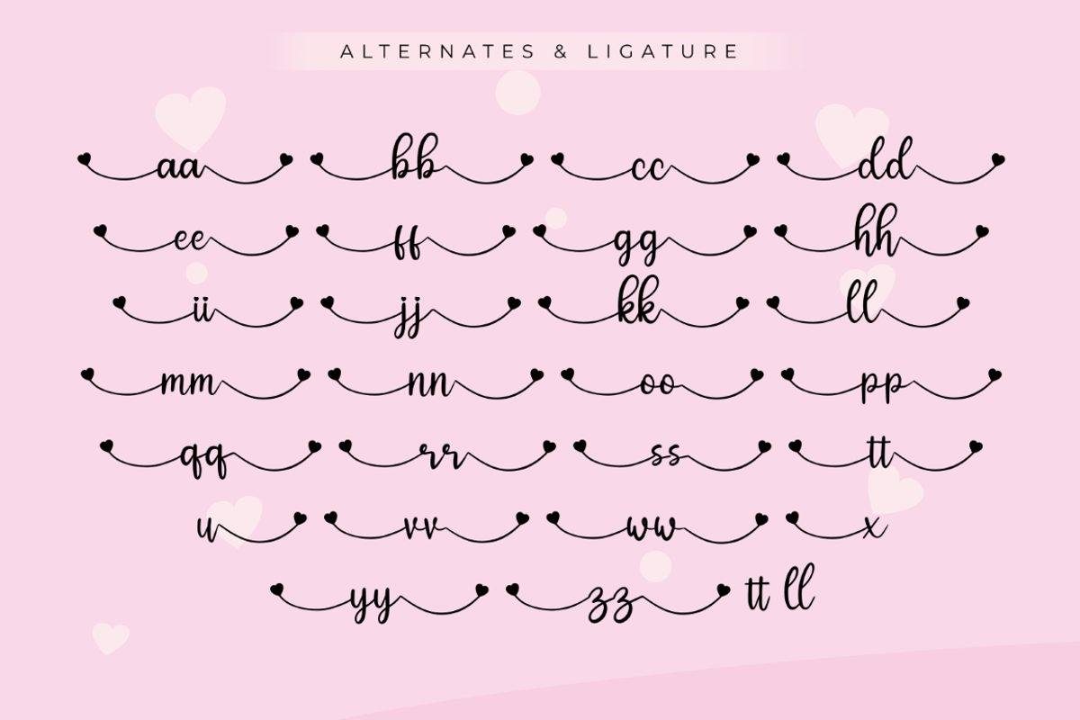 Lovesty | Lovely Calligraphy Font, a Script Font by Rissyletter Studio (Photo 7 of 9)