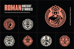 Ancient Roman Symbols, a Solid Icon by Creative Stall
