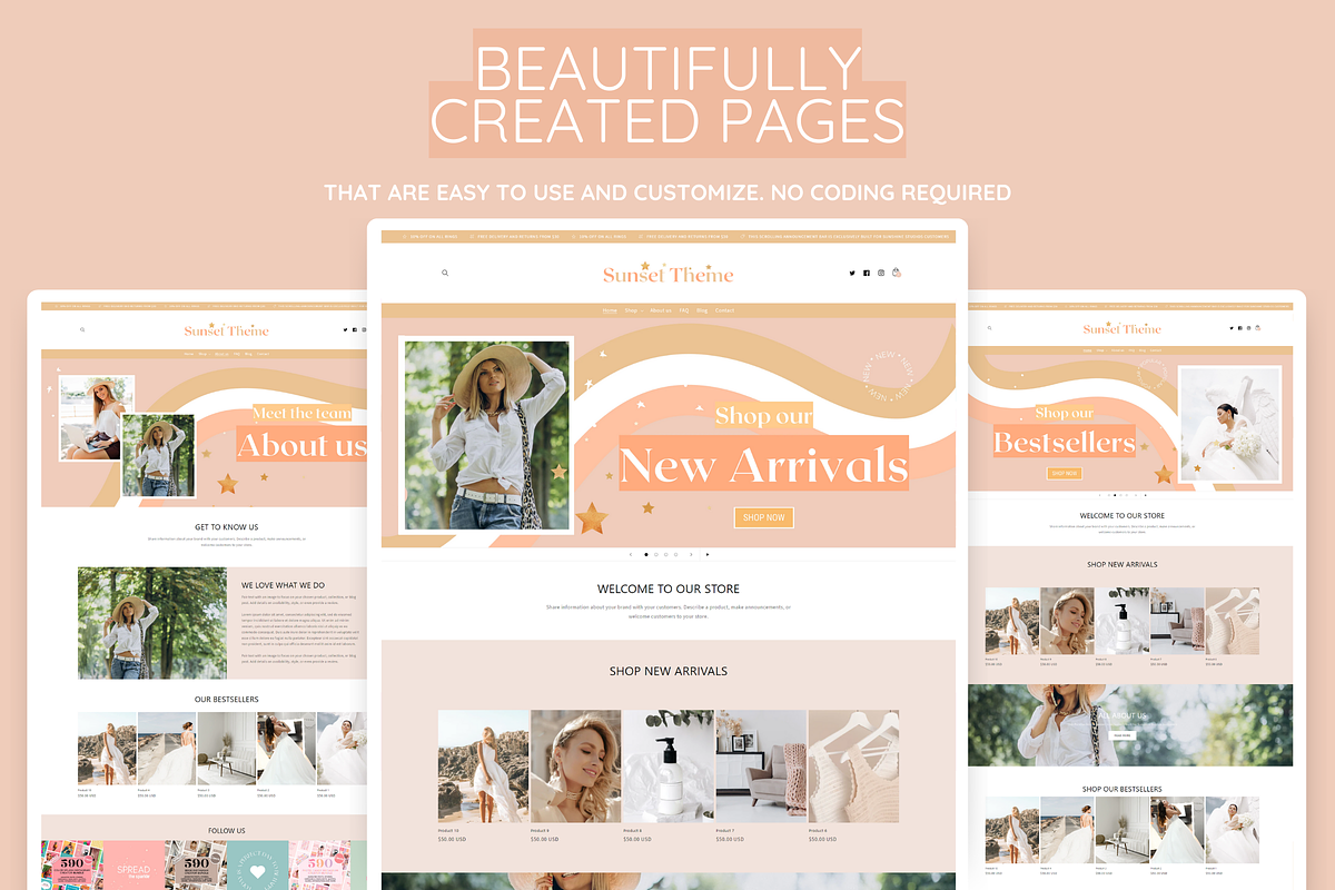 Peach Shopify Theme, a Shopify Template by SunshineStudioBoutique (Photo 6 of 10)