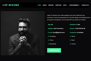 LT Resume Onepage WordPress Theme