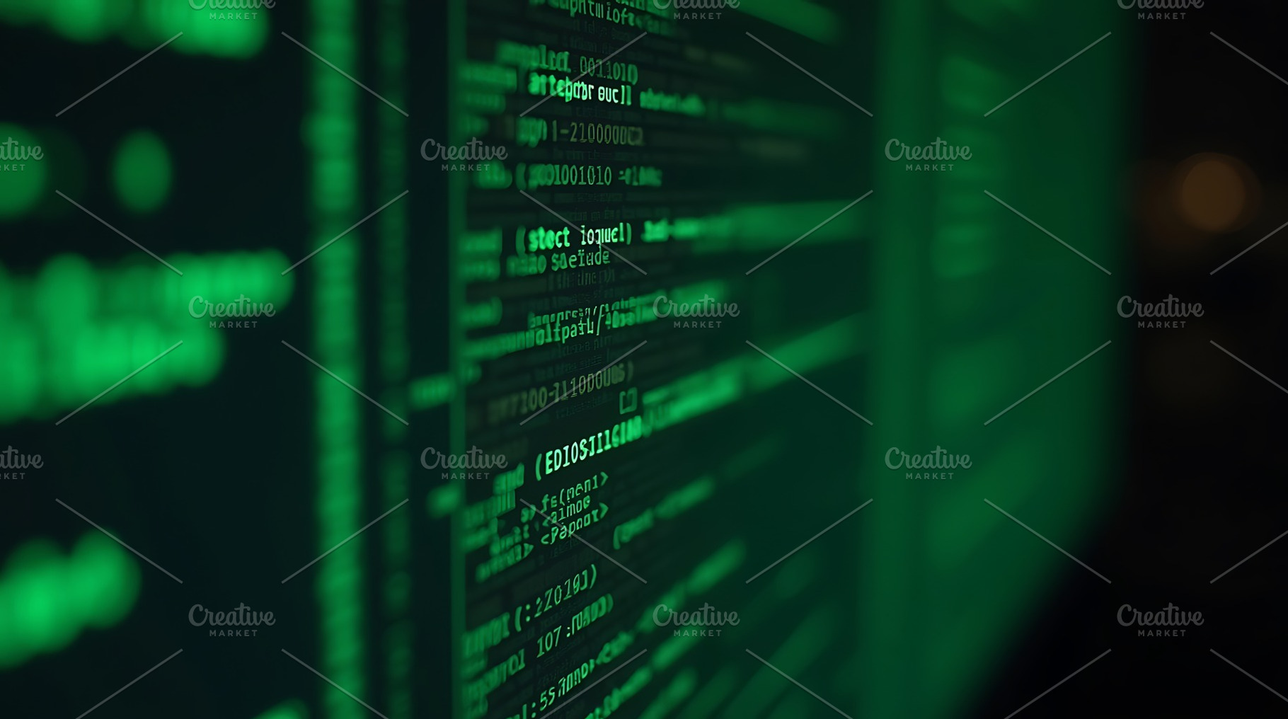 Green computer code on screen, a Technology Photo by Artonix